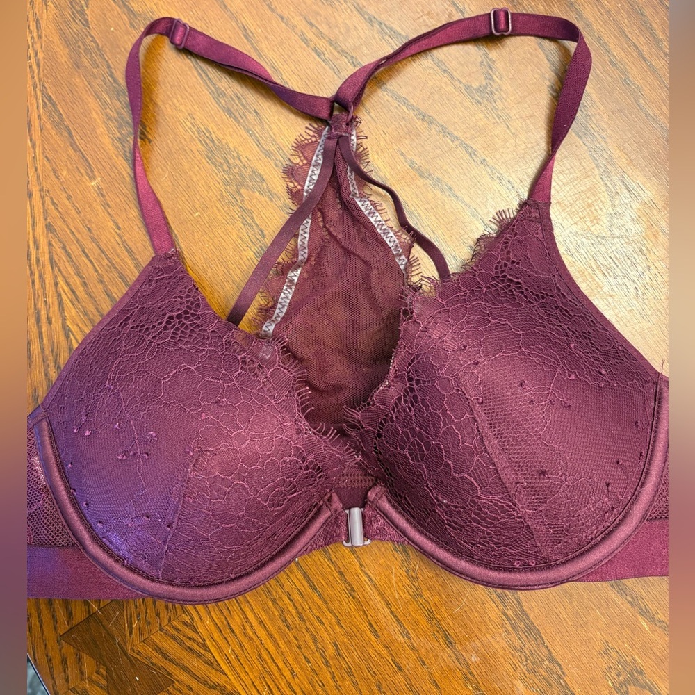 Victoria's Secret Deep Purple Lace Bra